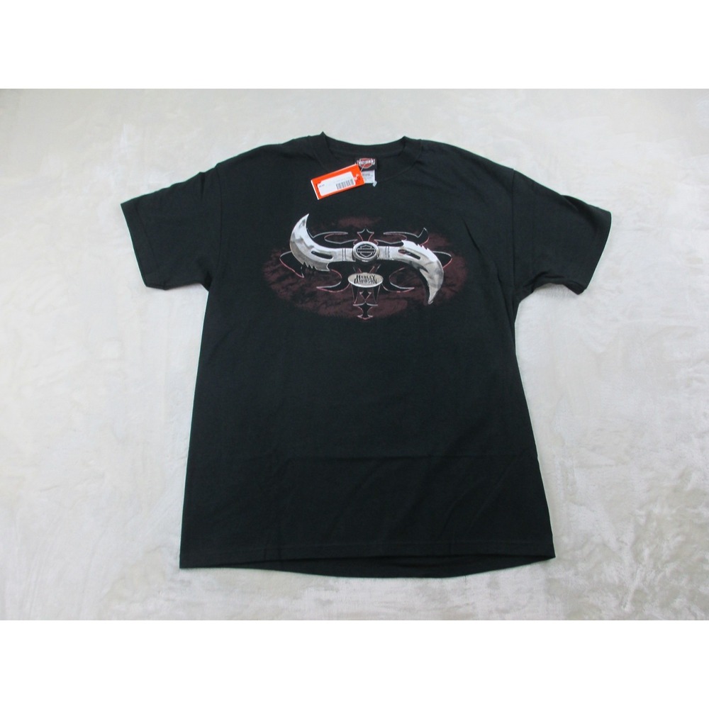 NEW VINTAGE Harley Davidson Shirt Mens Large Black Horse Power Biker 2003